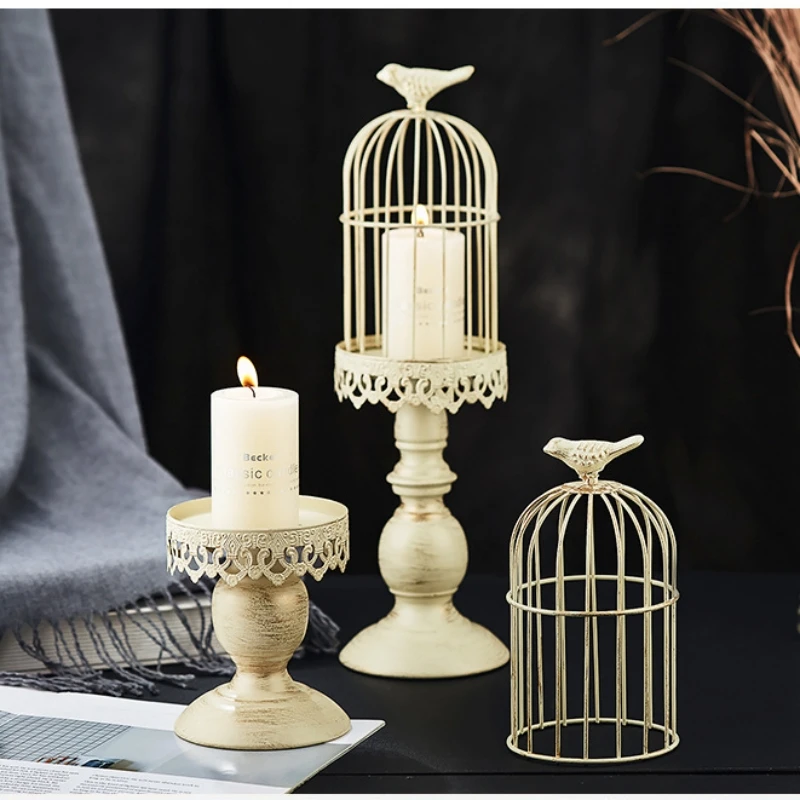 Vintage Photography Lighting - Vintage Birdcage Candle Holder Carved Floral