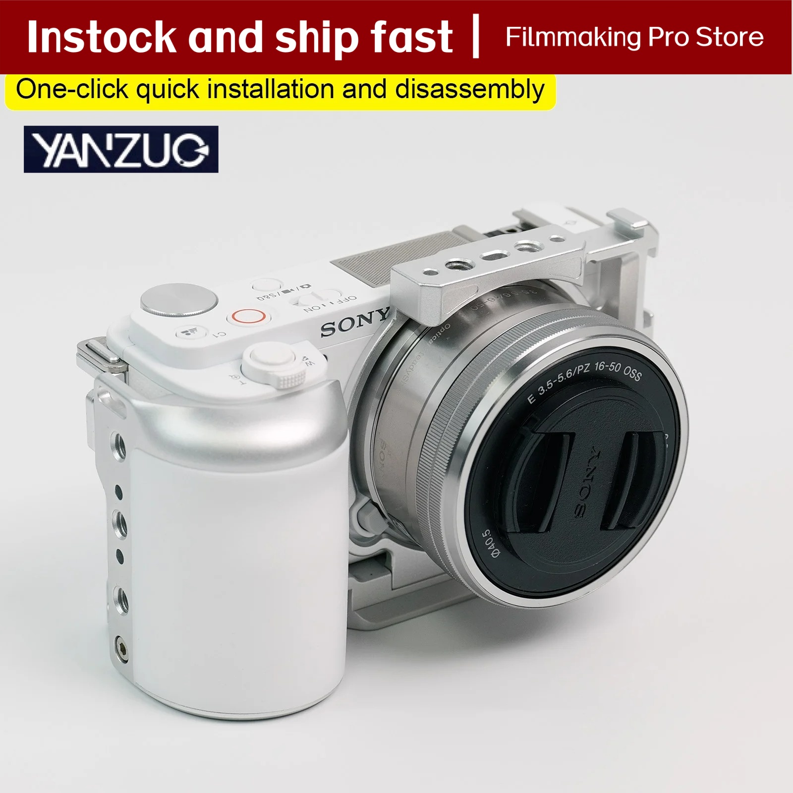 Sony Camera Zv-E10 - YANZUO ZV-E10 Klatka operatorska ze stopu