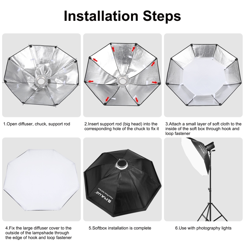 PULUZ 95cm ośmiokątny fotograf – Photography Lighting Flash recenzja i cena