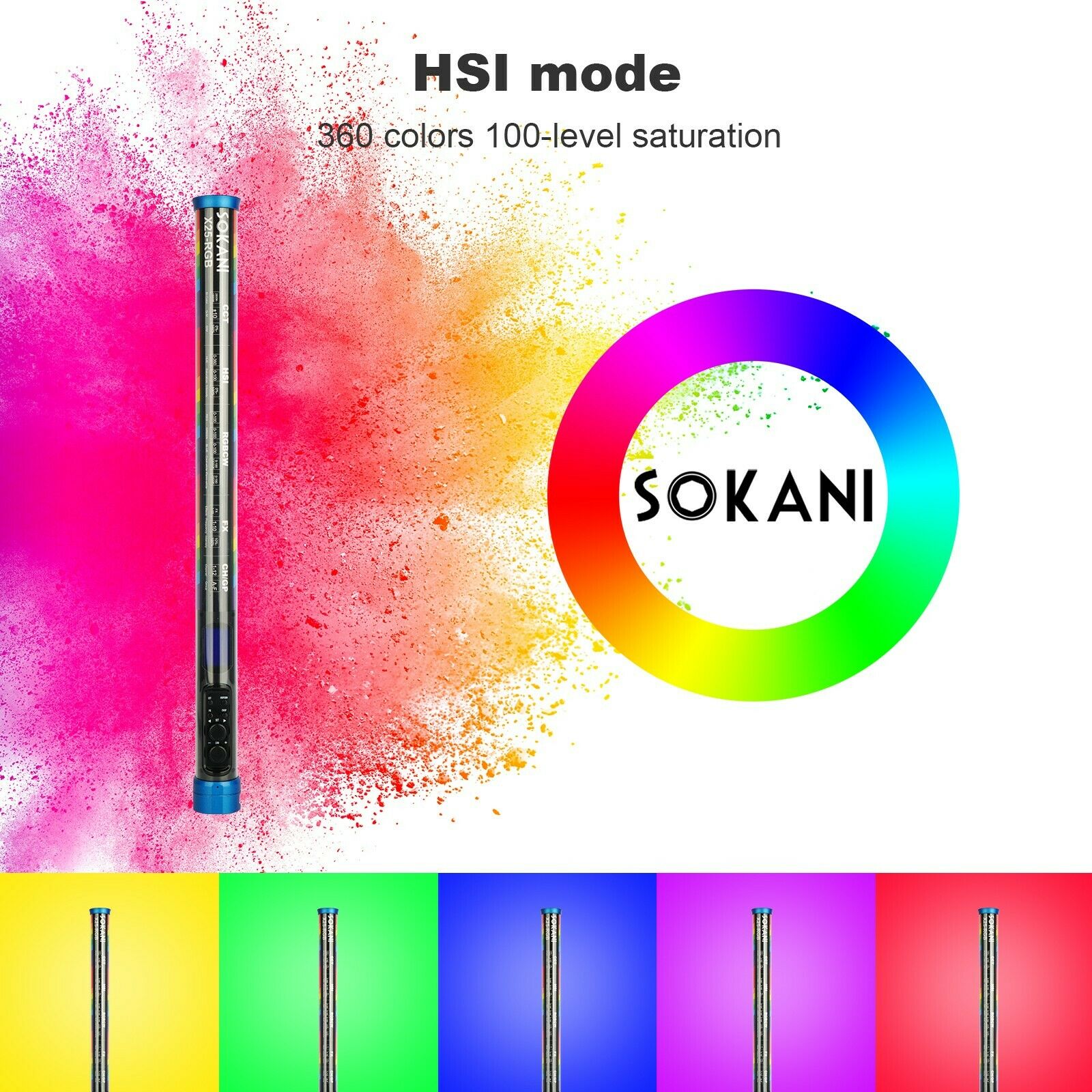 Sokani X25 RGB LED Video Light – Photography Lighting Youtube recenzja i cena